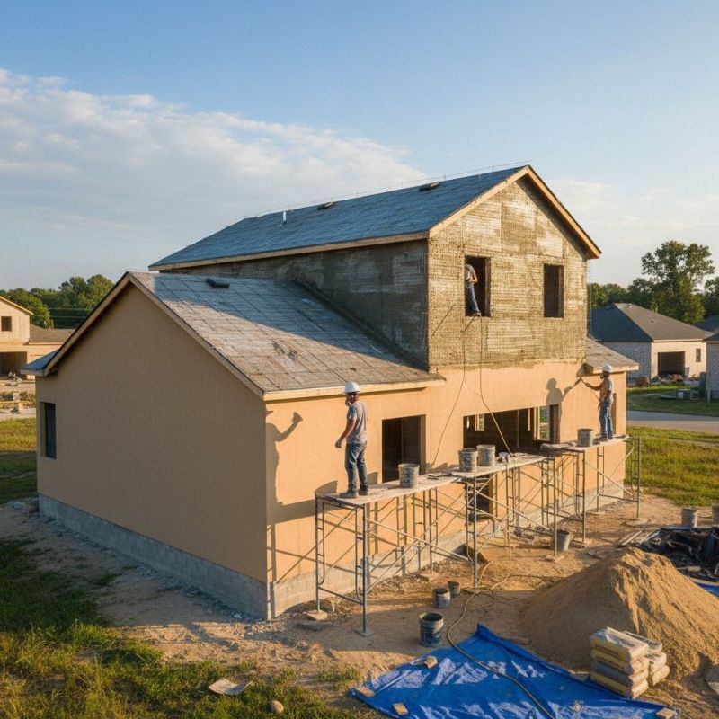 Commercial Stucco Installation detail